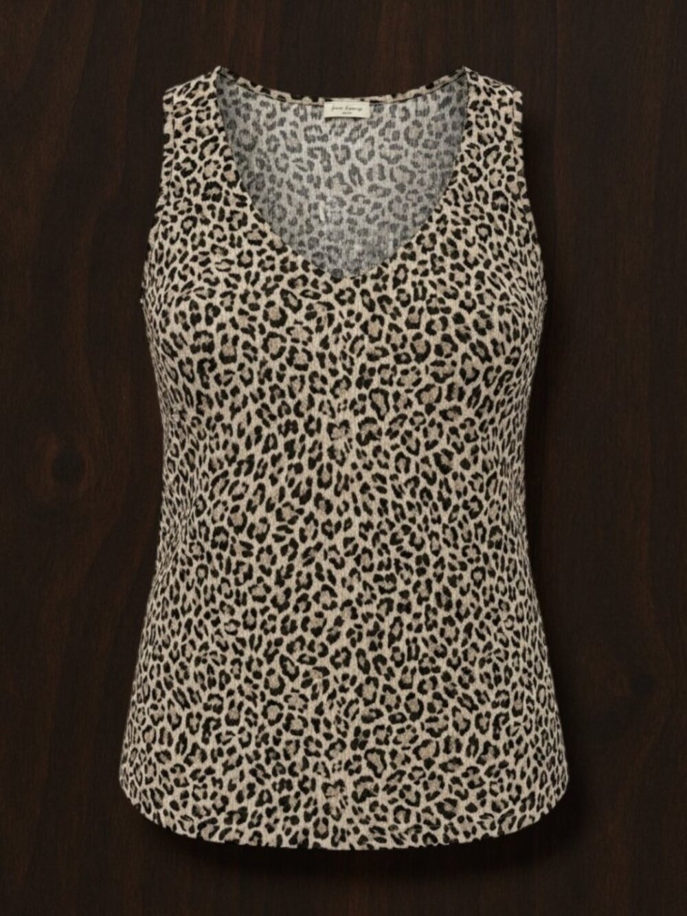 Free Kisses Leopard Print Ribbed Tank Top 1X‎